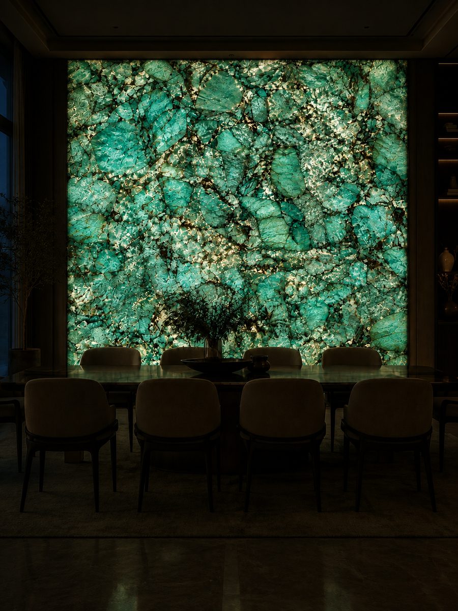 Amazonite in night light