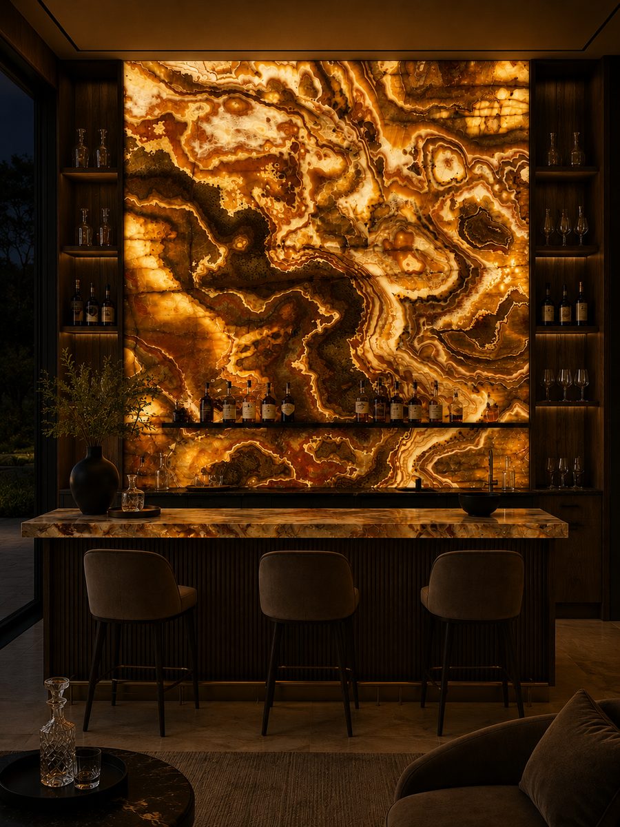 Amber Onyx in night light