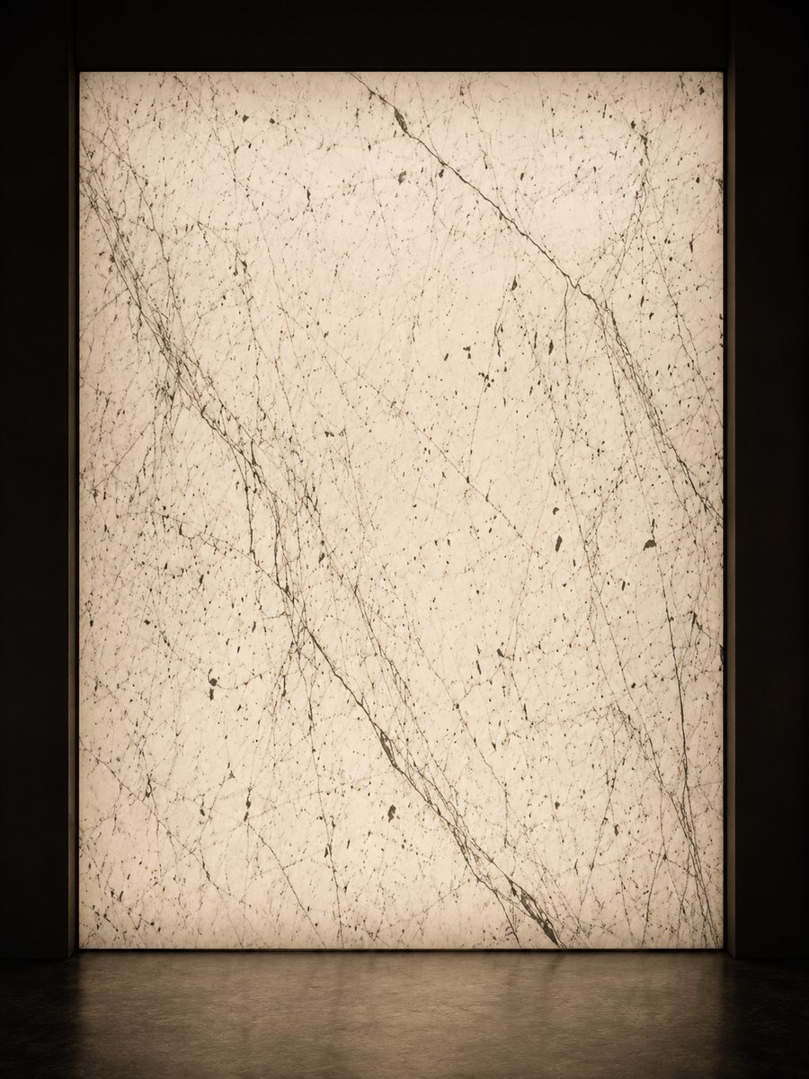 Bianco Venatino in museum light