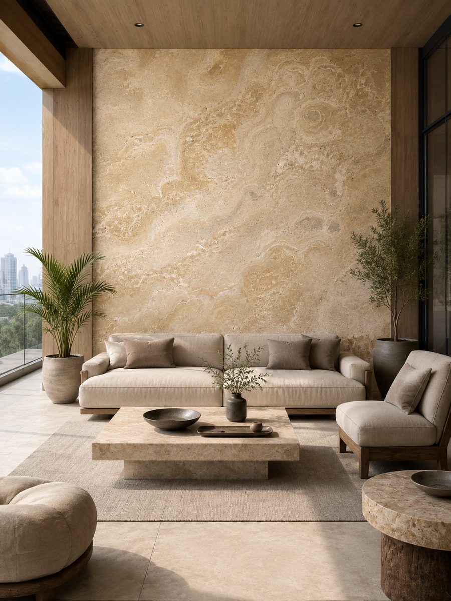 Durango Travertine Marble in day light