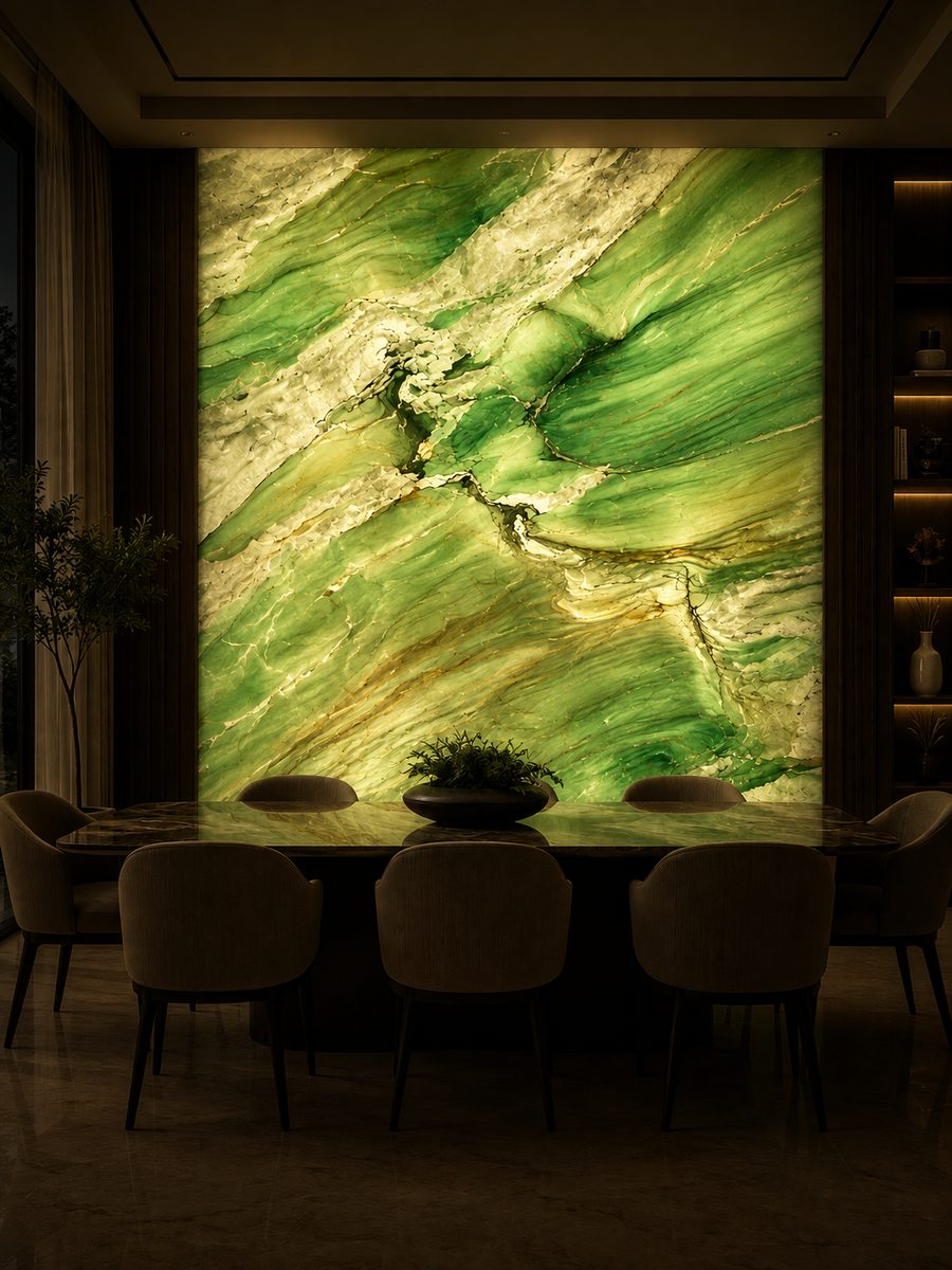 Green Onyx in night light