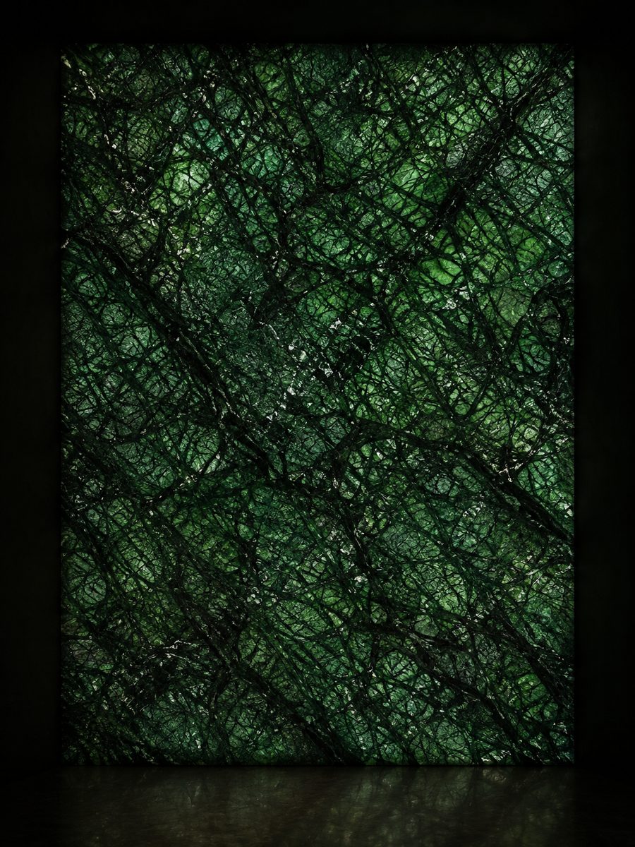 Indian Green (Kesariyaji) in museum light