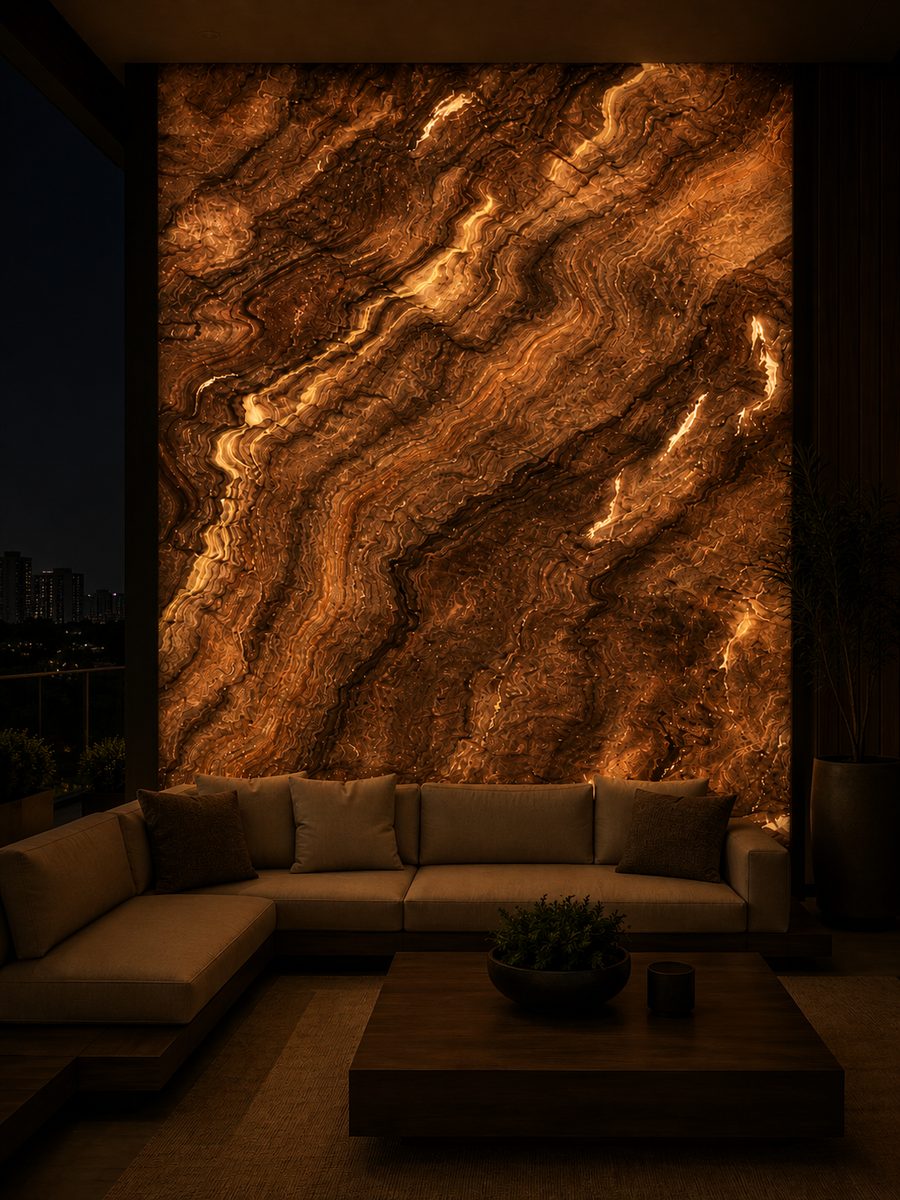 Katni Brown in night light