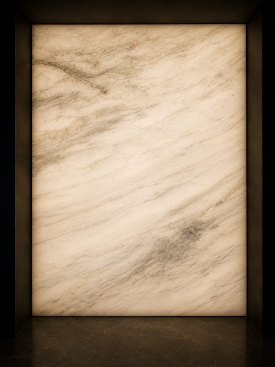 Kozani Semi White in museum light