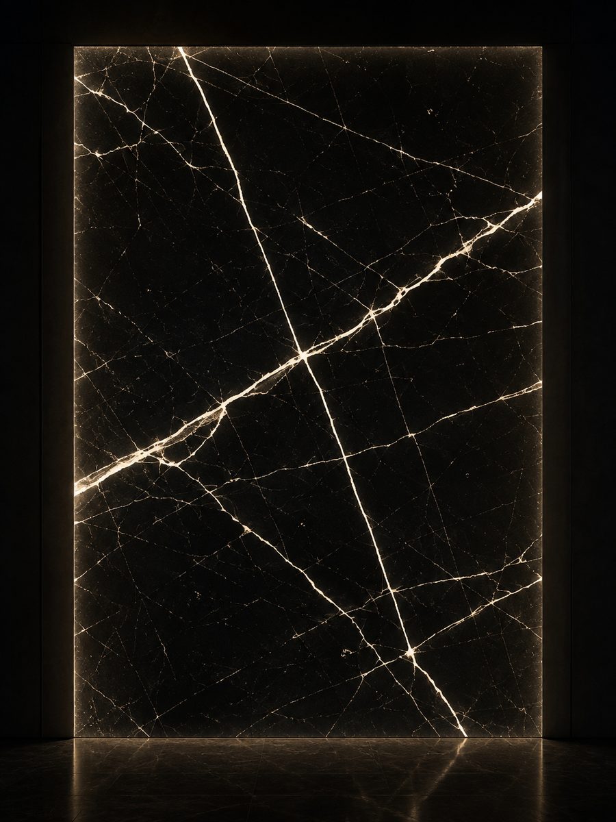 Negro Marquina Portugues in museum light
