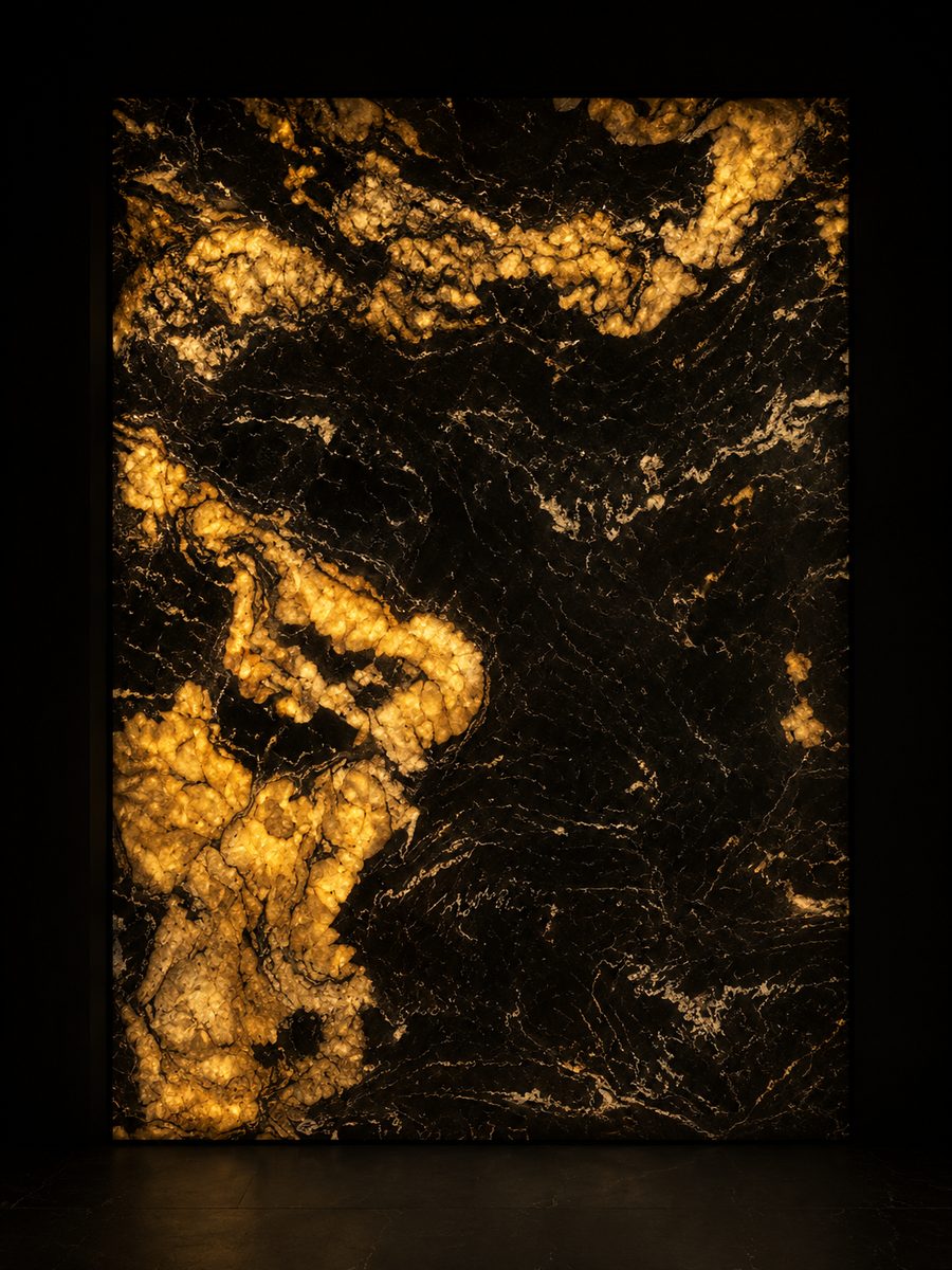 Persian Golden Black in museum light