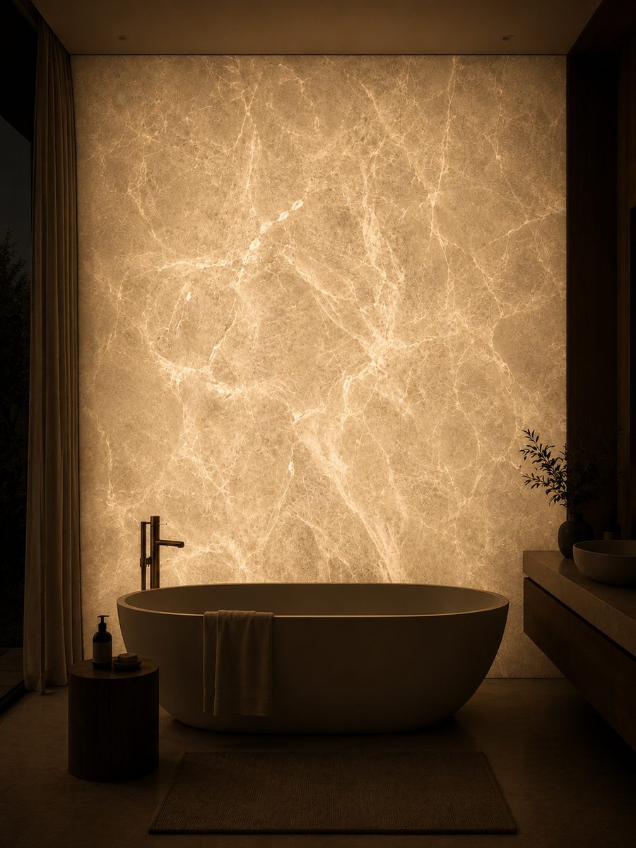 Persian Silk Silk Marble in night light