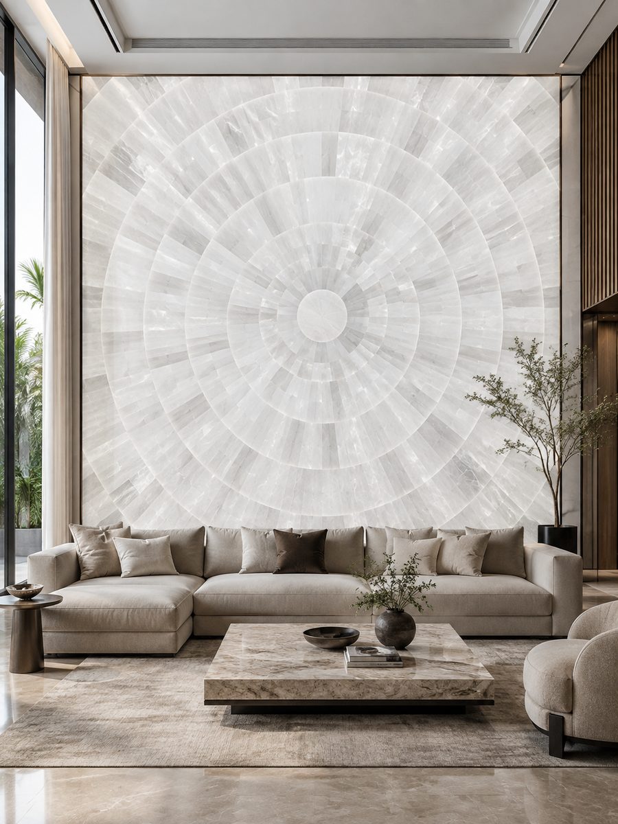 Selenite Panel in day light