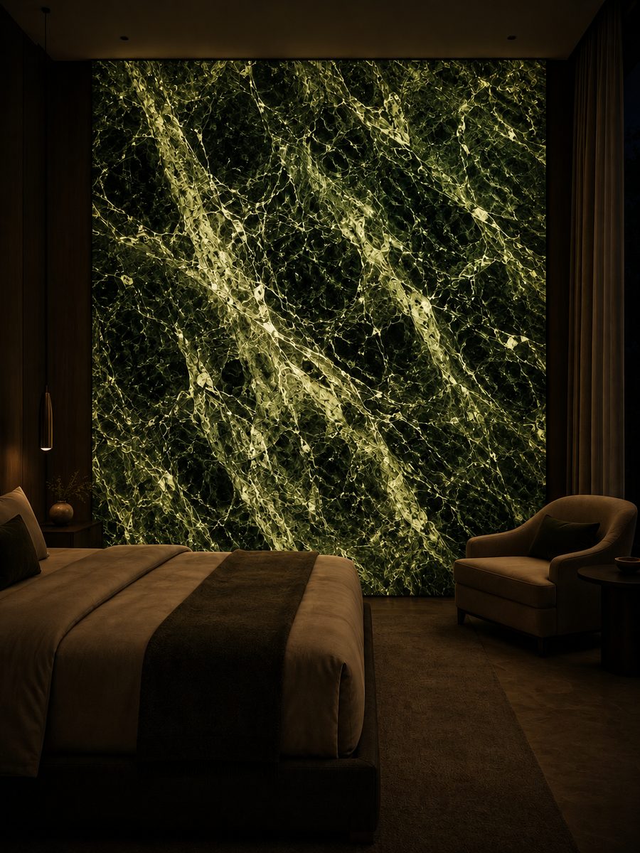 Verde Antique Turco in night light